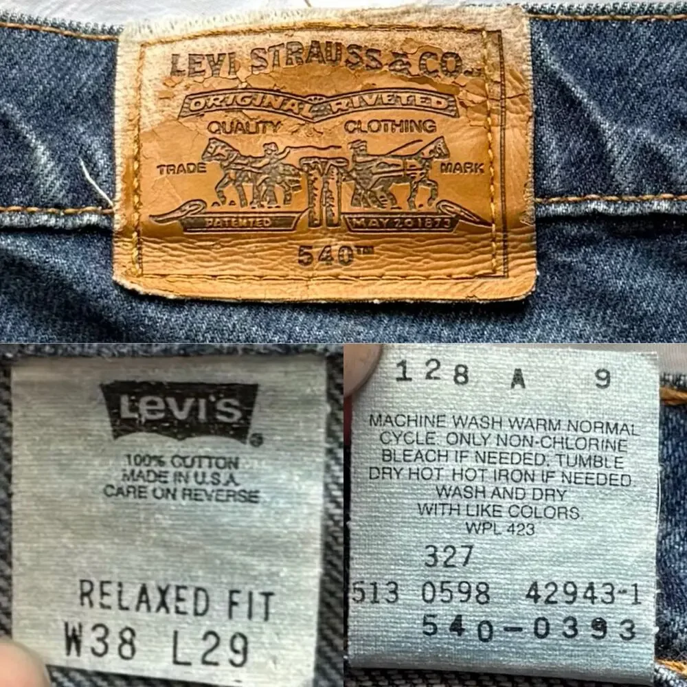 Vintage Y2K Levi's 540 Mens Blue Relaxed Fit Denim USA Straight Jeans Size 38x29